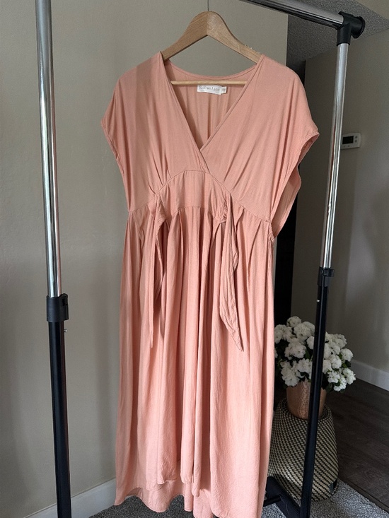 Saffron Lane Dresses & Skirts - Saffron Lane The Rumi Robe Dress Peach S/M Boho Naternity